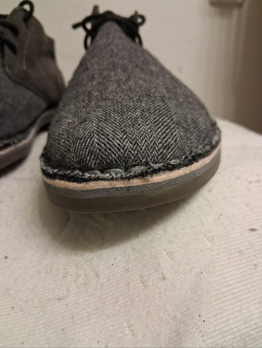 Men's Gray KENNETH COLE REACTION Herringbone Lace-Up Shoes size 11 M
